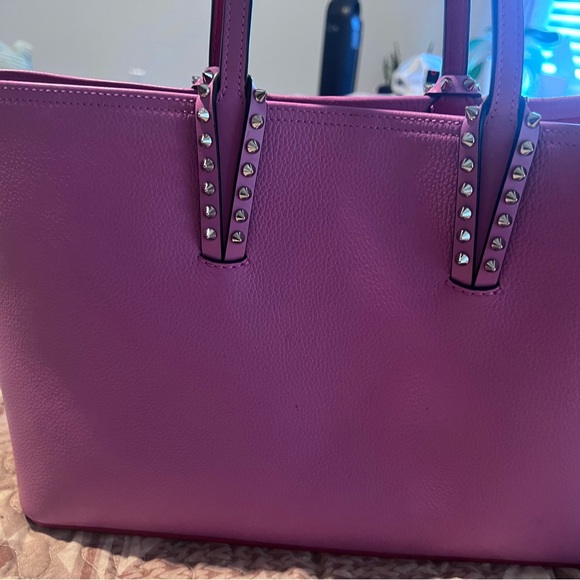 Christian Louboutin Pink Studded Tote - Picture 1 of 3